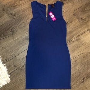 2B Bebe blue mini sleeveless dress